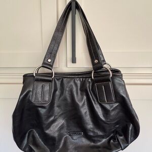 Nine & Co Black Slouchy Hobo Shoulder Bag